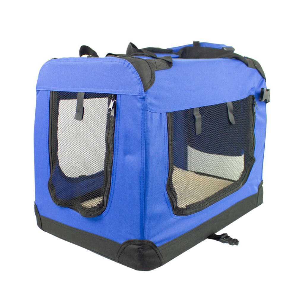 Transport&iacute;n para mascotas | 57 cm x 38 cm x 44 cm | Plegable | Talla M | Soporta 10 kg | Azul | Bal&uacute; | Mobiclinic, , large Imagen numero 2