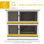 PawHut Conejera de Madera Jaula para Conejos de 2 Pisos 97x44x91 cm con Techo Asfáltico Puertas con Pestillo Bandejas Extraíbles y Rampa para 2 Conejos Marrón, , large indicador imagen numero 5