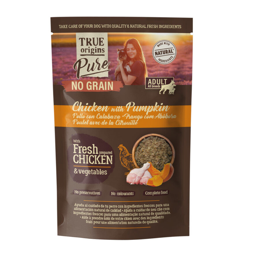 True Origins Pure Pollo con Calabaza sobre para Perros, , large Imagen numero 1