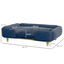 PawHut Sofá para Perros Grandes Cama Elevada para Perros con Patas de Madera y Cojín Lavables Cama para Mascotas Carga 30 kg 96x66x24 cm Azul, , large indicador imagen numero 3