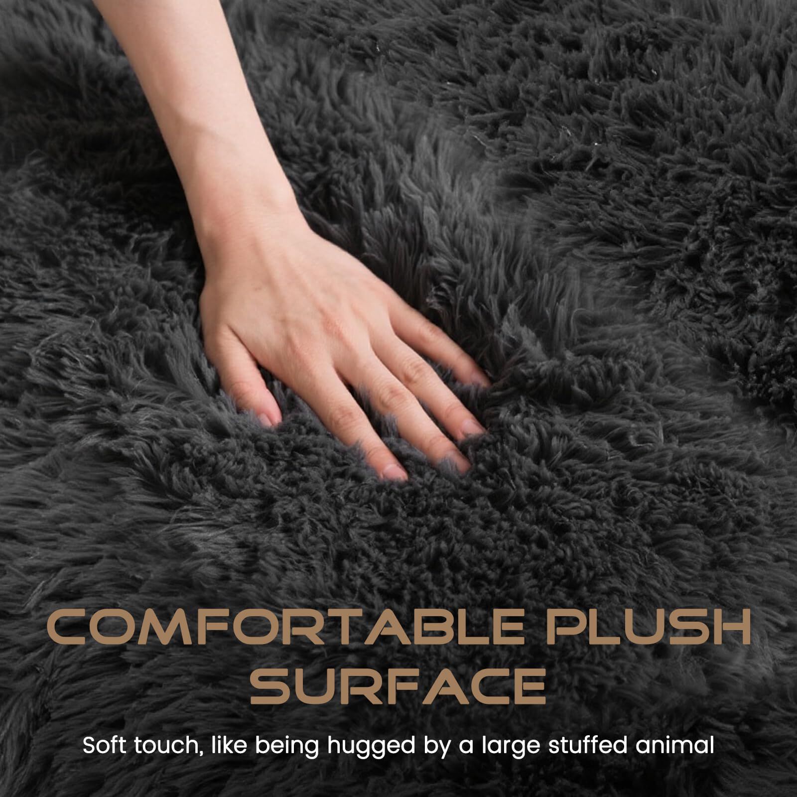 Nobleza Cama para Perros Medianos, Cama Perro Lavable, Peluche Largo Ultra Suave, Soporte Firme, Base Antideslizante, 77x50x10cm, Gris, , large Imagen numero 3