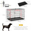PawHut Transportín negro ABS y Acero con bandeja para mascotas, , large indicador imagen numero 3
