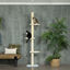 PawHut árbol rascador ajustable amarillo para gatos, , large indicador imagen numero 2