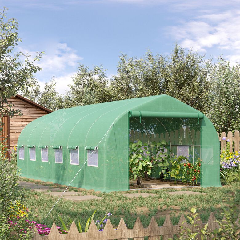 Outsunny Invernadero de Exterior para Cultivo de Plantas Verde thumbnail