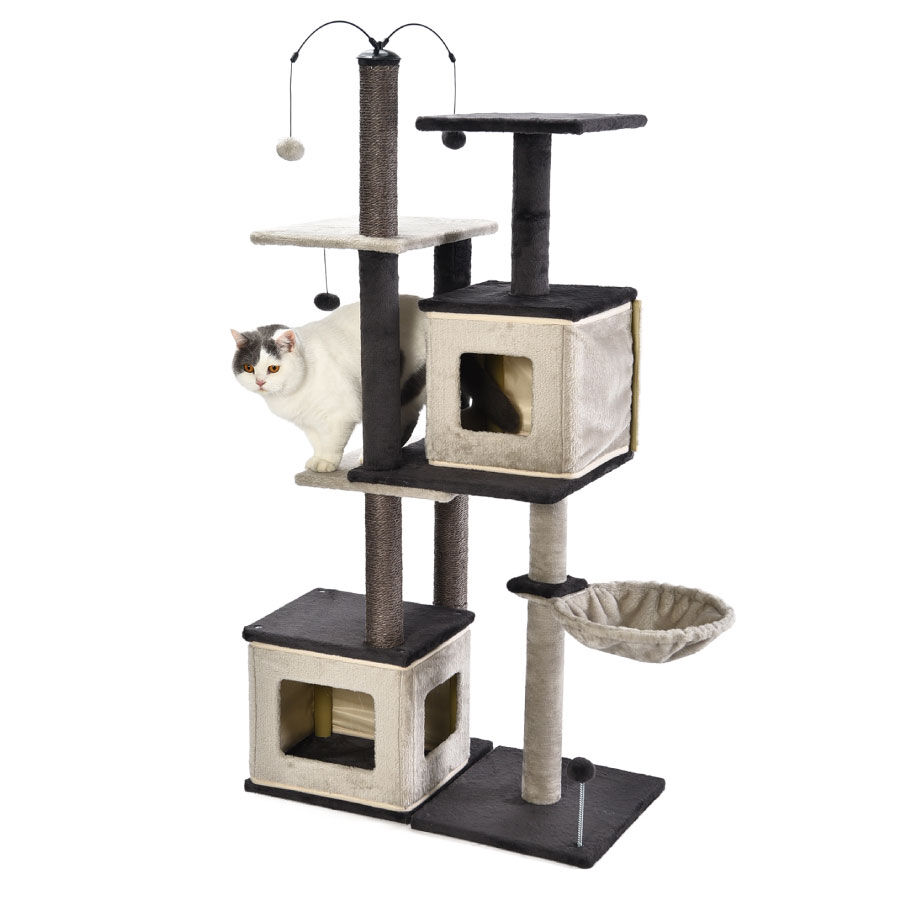 WUAPU RASCADOR GATO 3x1 MARRON 69x40x138, , large Imagen numero 1