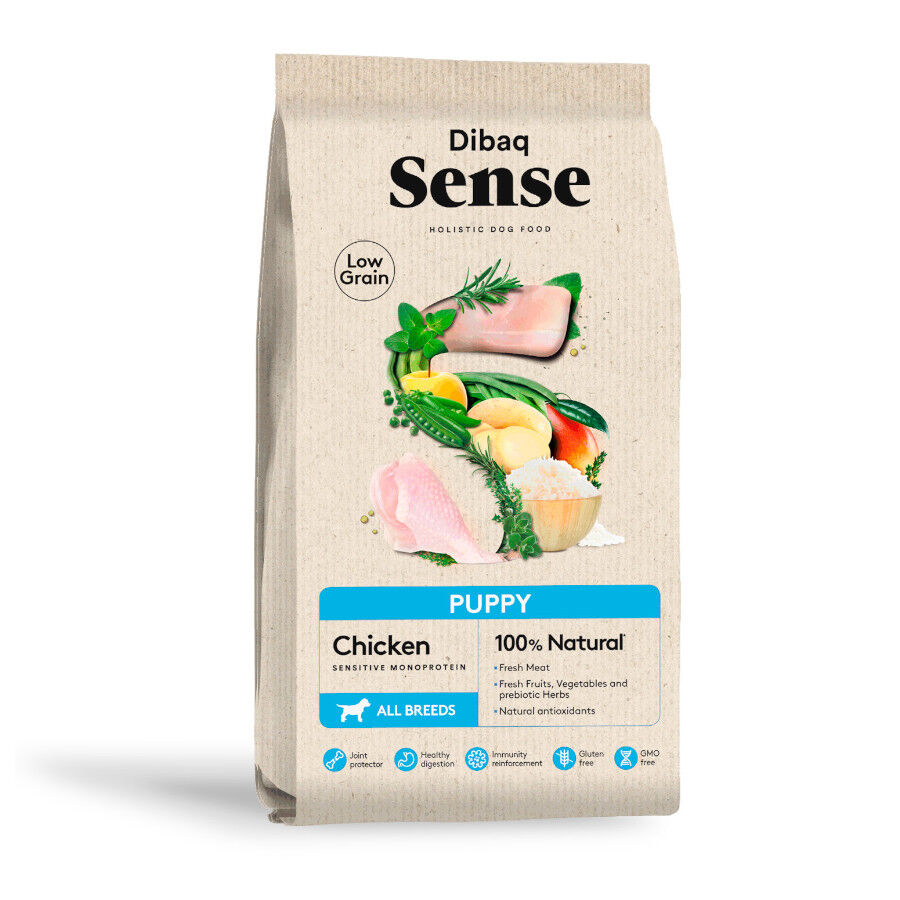 12 kg Dibaq Sense Low Grain Puppy Pollo Pienso para perros, , large Imagen numero 1