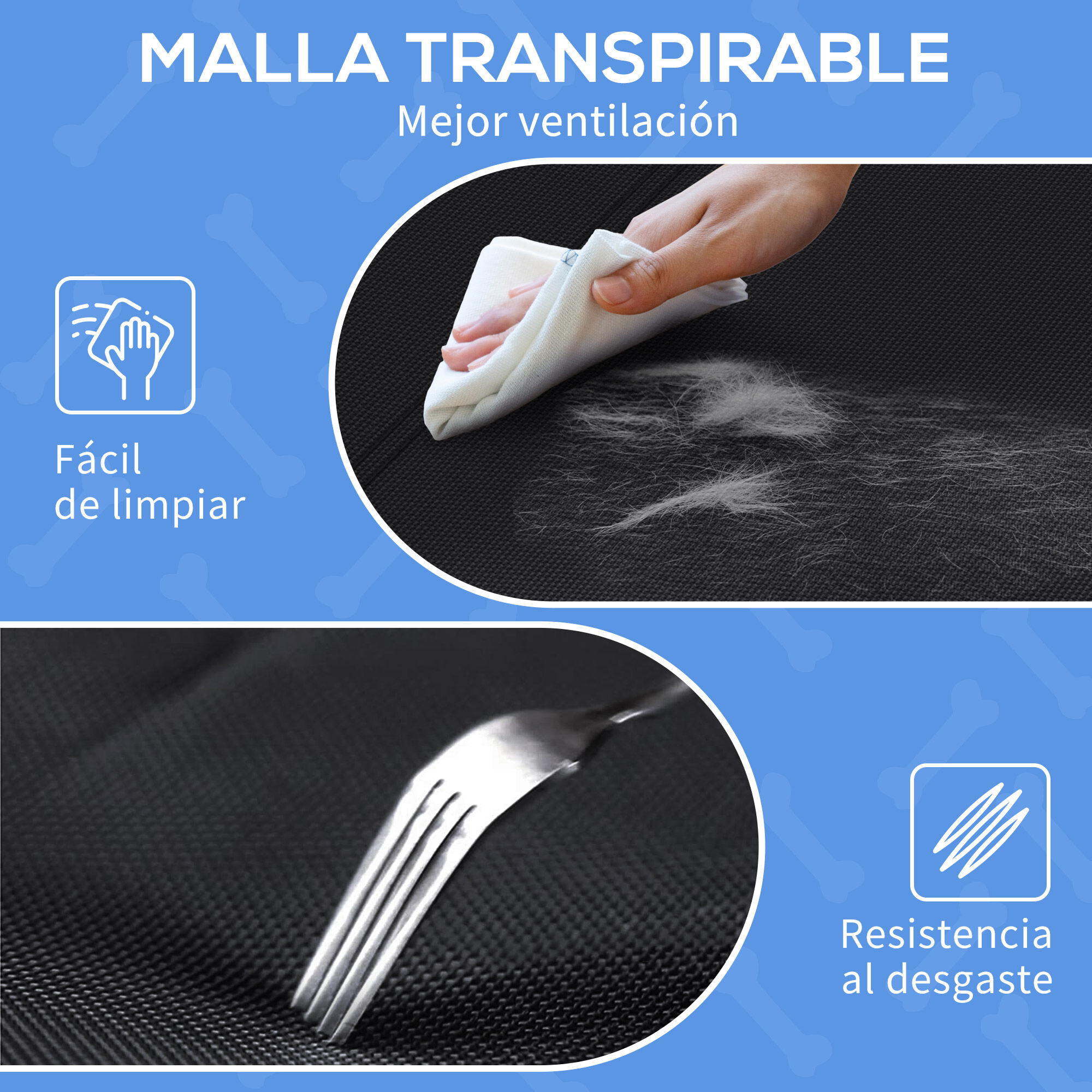 PawHut Cama Elevada Perros Negro, , large Imagen numero 10