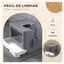 PawHut Conjunto para Mascotas Incluye 1 Estante de Escalada para Gatos de Pared de 4 Piezas y 1 Arenero para Gatos con Cubierto Pala Cepillo 2 Puertas Gris, , large indicador imagen numero 4