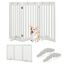COSTWAY Cerca de Madera para Mascotas, Cerca Plegable con Bisagras Flexibles a 360° y 3 Paneles (Blanco), , large indicador imagen numero 1
