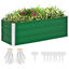 Outsunny Arriate de Jardín de Acero Incluye Guantes Huerto Urbano Jardinera Macetero Rectangular para Cultivos Plantas Flores para Terraza Balcón Exterior 125x47x40 cm Verde, , large indicador imagen numero 1
