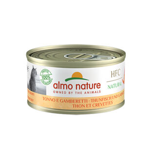 Almo Nature HFC Atún y Gambas lata para gatos 