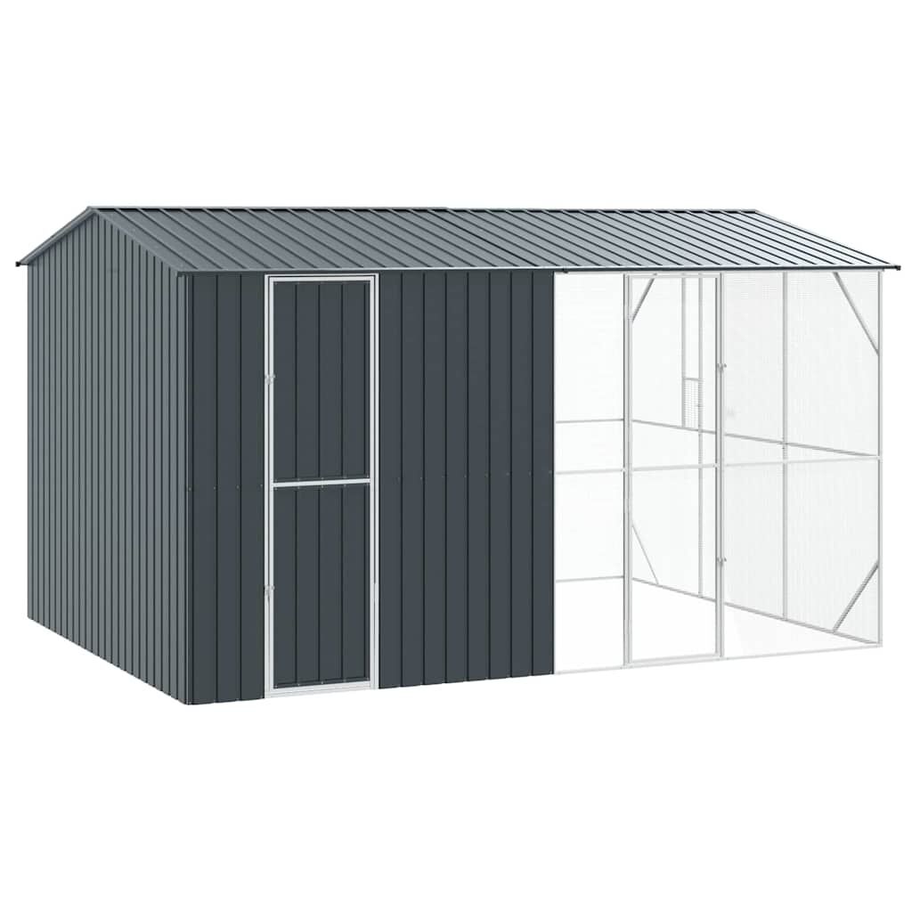 vidaXL Jaula para Aves Antracita 430 x 208 x 247 cm Acero galvanizado thumbnail