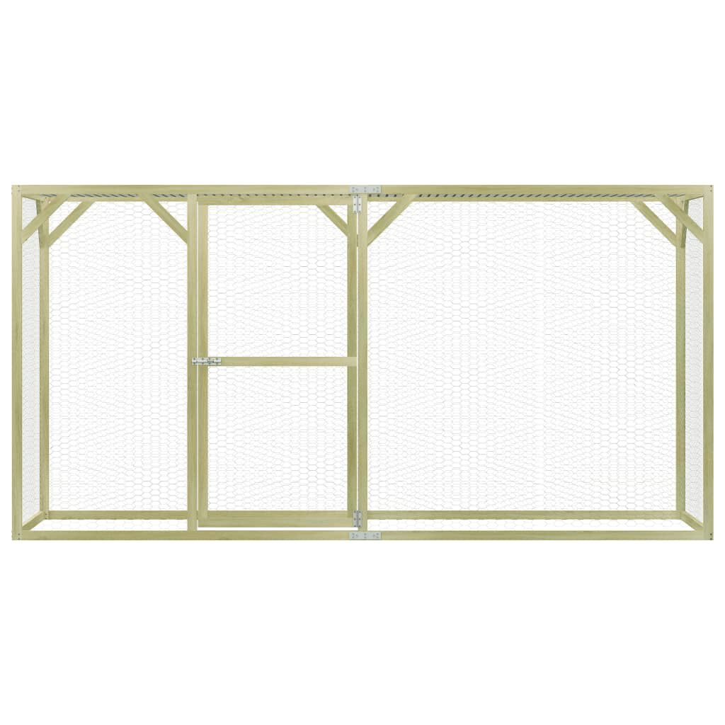 vidaXL Jaula gallinero madera impregnada pino y acero 1,5x1,5x1,5 m, , large Imagen numero 7