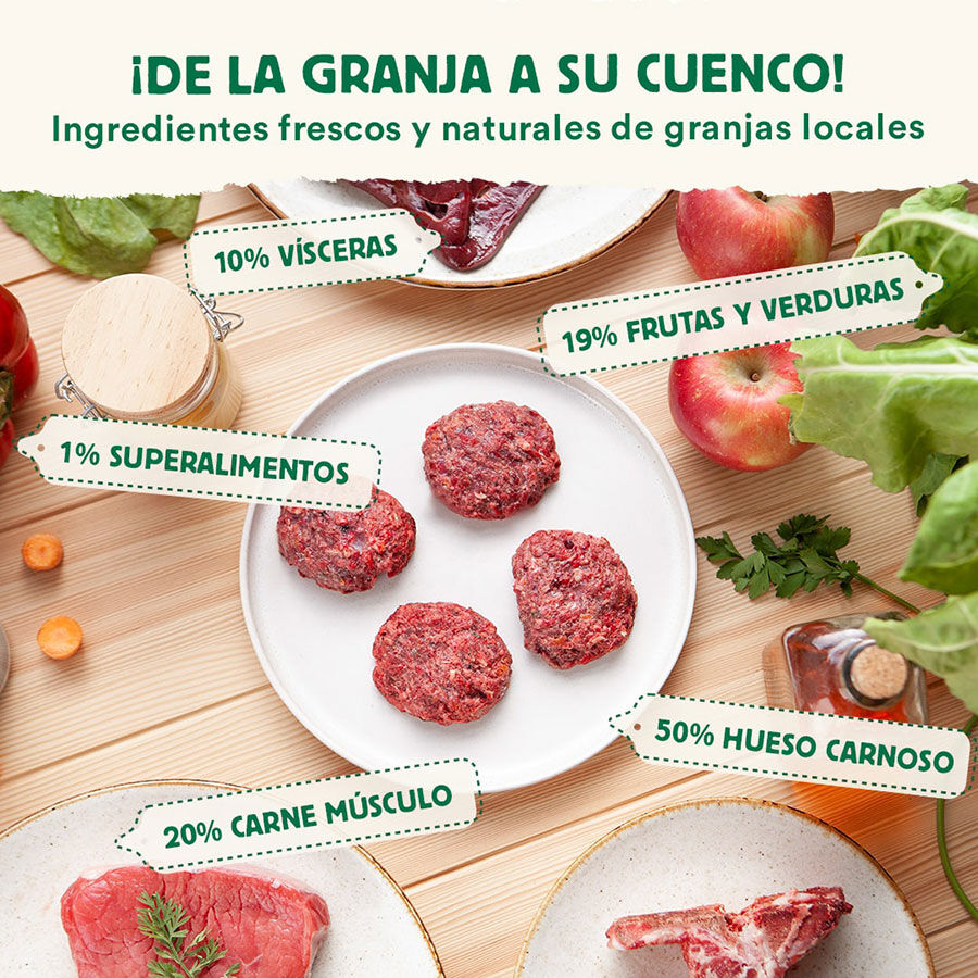 Pack de menú completo BARF para perros sabor Ternera thumbnail