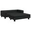vidaXL Cama de perros con extensión cuero sintético negro 100x50x30 cm, , large indicador imagen numero 1