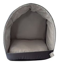 CASETA PARA GATO EN FORMATO TUNEL COM ALMOHADA INTERIOR INCLU&Iacute;DA GRIZ
