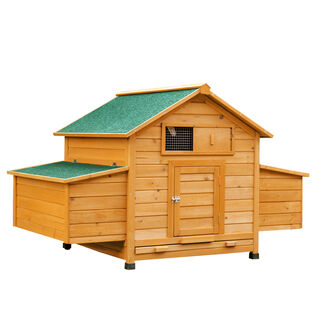 PawHut Gallinero grande de abeto Madera