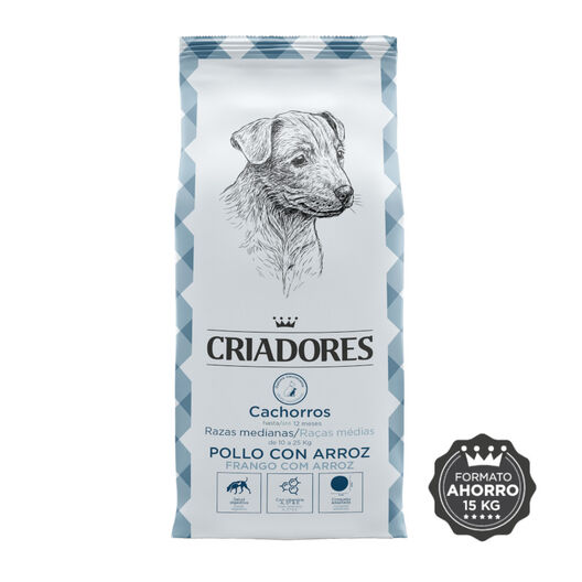 Criadores Pollo y Arroz pienso para cachorros de razas medianas, , large image number null
