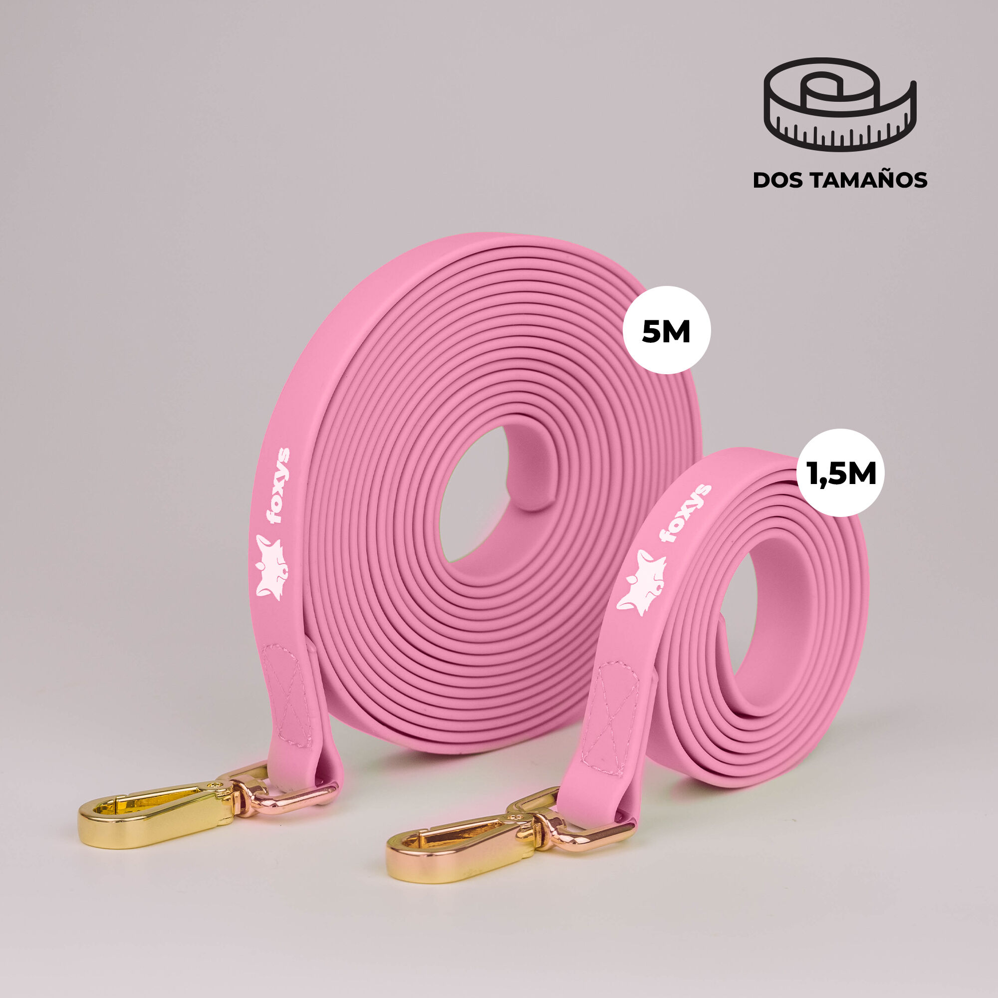 Foxys Correa Adiestramiento Paseo Perro Freedom Entrenamiento Correa Rosa  Resistente a Mordeduras Impermeable Elegante y Muy F&aacute;cil de Limpiar, , large Imagen numero 3