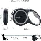 Edipets correa extensible ajustable gris y negro para perros, , large image number null