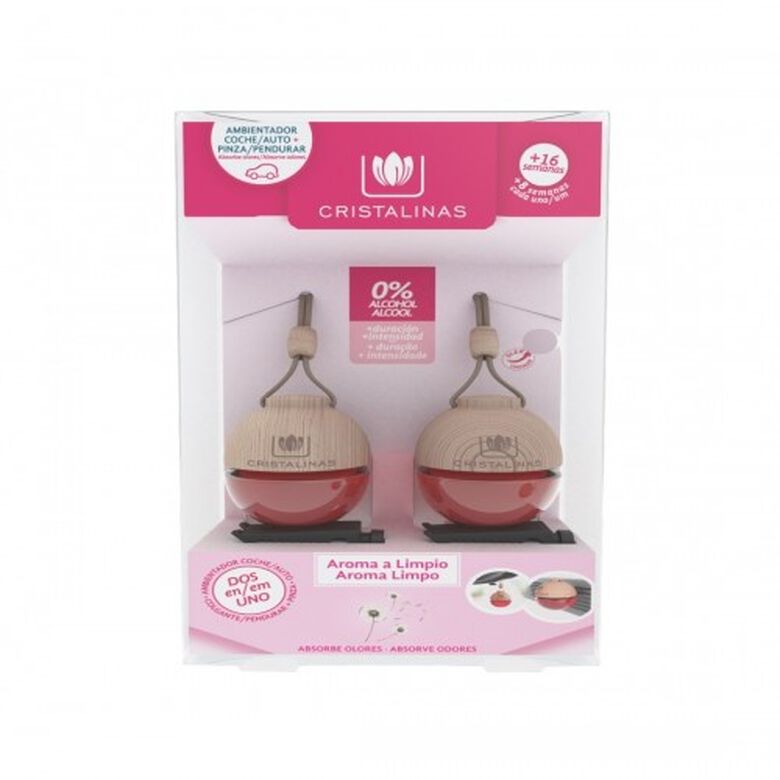 Recambio 2 uds ambientador coche Aroma limpio Cristalinas