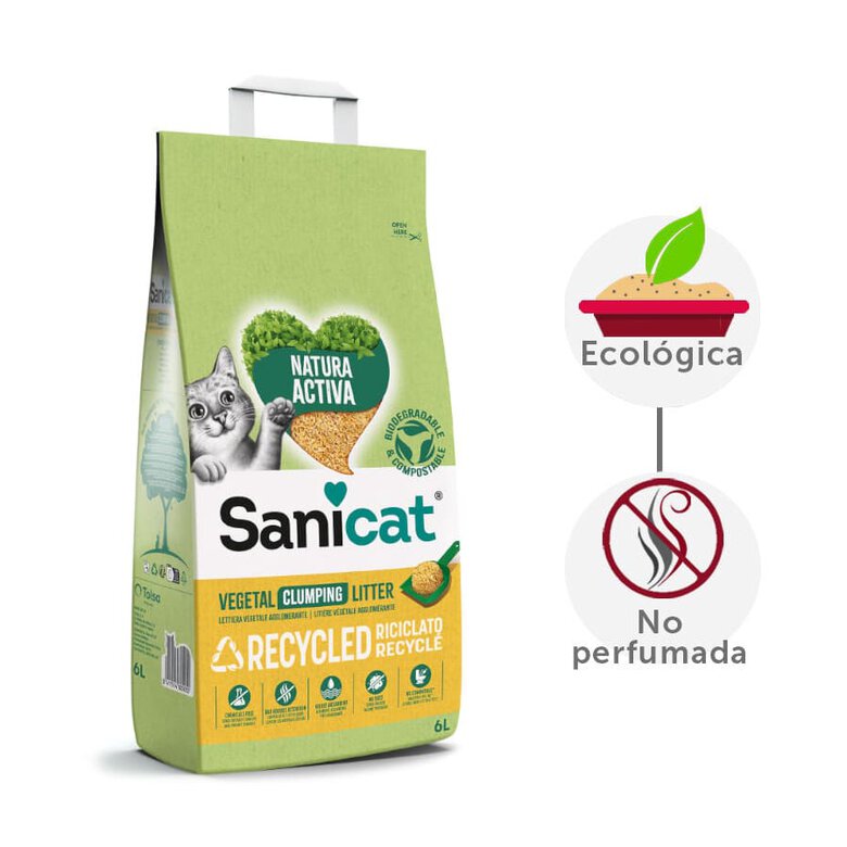 Sanicat Natura Activa Recycled Arena para gatos, , large image number null
