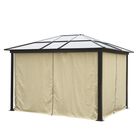 Carpa pérgola Outsunny para exterior color Marrón/Crema, , large image number null