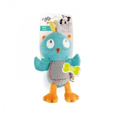 All for paws pups p&aacute;jaro de peluche azul y gris para perros, , large Imagen numero 1