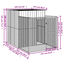 vidaXL Caseta perros con corral acero galvanizado gris 165x251x181 cm, , large indicador imagen numero 21