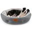 Nobleza Cama para Perros Pequeños, Cama Lavable para Mascotas, Sofá Redonda de Perros y Gatos Antideslizantes y Antiestres, Felpa Suave y Mullida, Bordes Elevados, Gris, Ø60 x 18 cm, , large indicador imagen numero 6