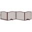 vidaXL Puerta para perros plegable 4 paneles álamo marrón roble 320 cm, , large indicador imagen numero 3