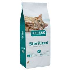Pienso súperpremium para gatos Breed Up Sterilised con pollo