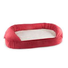 Cama ortopédica para perros TK-Pet ovalada color burdeos