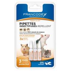 Pipetas antiparasitarias naturales para roedores Francodex
