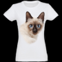 Camiseta Mujer Siamés color Blanco