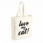 Bolsa saco 'Love my cat' color Blanco