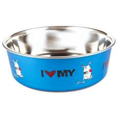 Comedero de acero inox TK-Pet I love my dog