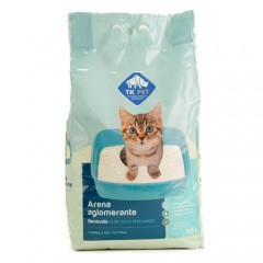 Arena aglomerante para gatos olor a talco perfumado TK-Pet