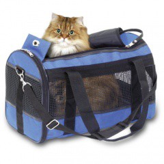 Bolso de transporte para perros y gatos Divina azul