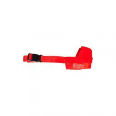 Bozal de nylon con rejilla rojo para perros