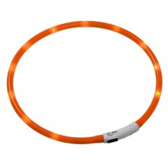 Collar LED recargable por USB Visio Light naranja