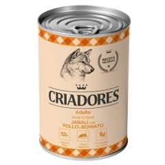 Criadores Jabalí con Pollo y Boniato Lata para perros