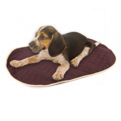 Cubrecama marrón para cama ortopédica para perros TK-Pet ovalada