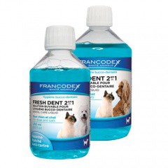 Enjuague bucal para perros y gatos Fresh Dent 2 en 1 de Francodex
