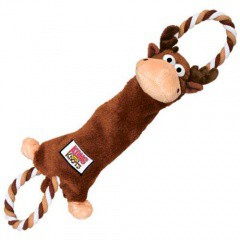 Kong Tugger Knots Peluche Alce con cuerda para perros