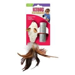 Kong Cat Ratón con Plumas Recargable Juguete para gatos