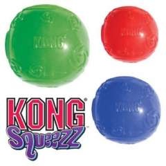 Kong Squeezz Ball Pelota de caucho blando resistente para perros