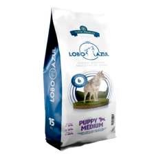 Lobo azul pienso sabor cordero para cachorros medianos