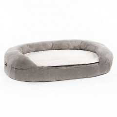 Cama ortopédica para perros Ombala ovalada color gris