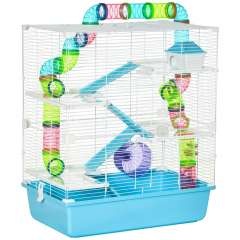 PawHut jaula con asa superior grande para hamsters